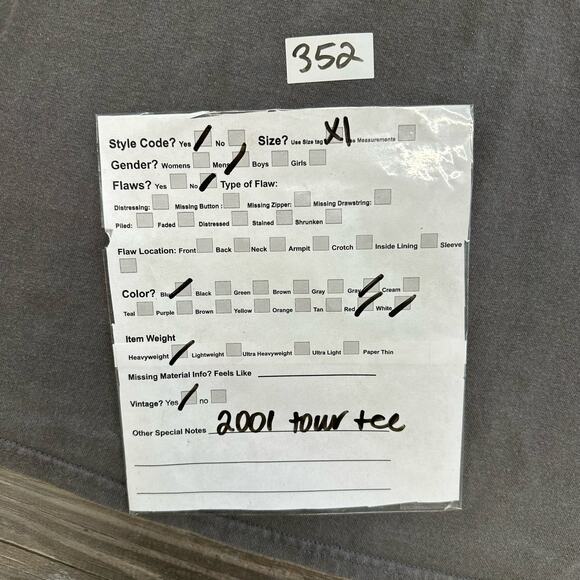 Vintage 2001 Gildan Gray‎ Mens XL Crewneck Neil Diamond Concert Tour T-shirt Tee - Picture 8 of 10